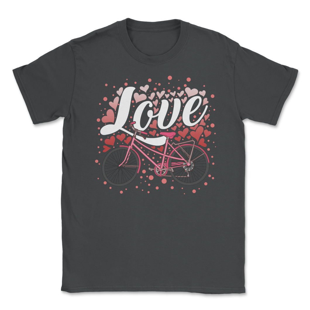Bicycle Love Velentines Day Gift For Him Her Cycling Unisex T-Shirt