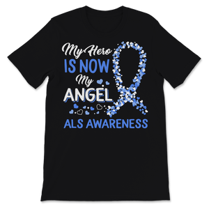 Als Awareness My Hero Is Now My Angel Blue Ribbon Unisex T-Shirt