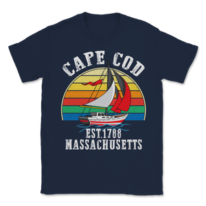 Cape Cod EST 1788 Massachusetts MA Vintage Sunset Unisex T-Shirt