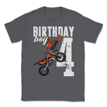 Load image into Gallery viewer, 4th Birthday Party Boy 4 Years Old Dirt Bike Party Unisex T-Shirt
