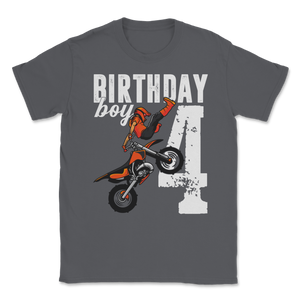 4th Birthday Party Boy 4 Years Old Dirt Bike Party Unisex T-Shirt