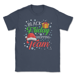 Black Friday Shopping Team Christmas Santa Funny Unisex T-Shirt