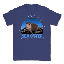 Load image into Gallery viewer, Sea Otter Vintage Retro Sunset 70s Silhouette Animal Unisex T-Shirt
