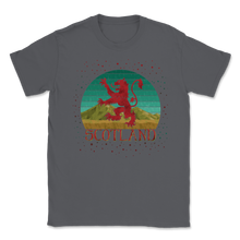 Load image into Gallery viewer, Scottish Rampant Lion Vintage Retro Sunset Scotland Unisex T-Shirt
