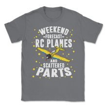 Load image into Gallery viewer, RC Plane Scattered Parts Weekend Pilot Crash Mechanic Unisex T-Shirt
