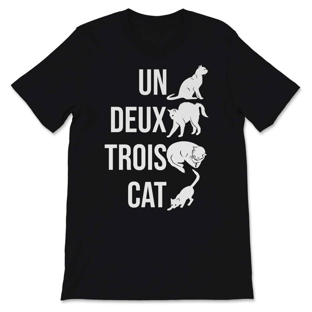 Cat French Pun Un Deux Trois Learn French Numbers Unisex T-Shirt