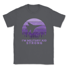 Load image into Gallery viewer, I'm Military Kid Strong Purple Up Vintage Sunset Proud Unisex T-Shirt
