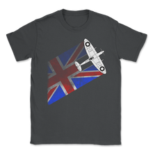 Load image into Gallery viewer, Spitfire UK Flag Mk.1 RAF British WWII Supermarine Unisex T-Shirt
