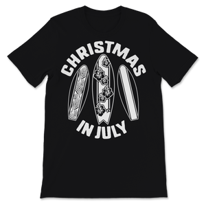Christmas In July Surf Boards Surfing Waves Beach Unisex T-Shirt