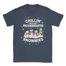 Load image into Gallery viewer, Chillin&#39; With Pre-kindergarten Snowmies Christmas Unisex T-Shirt
