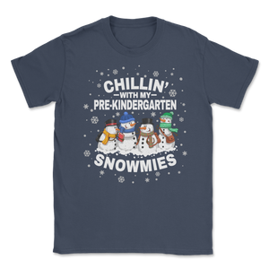 Chillin' With Pre-kindergarten Snowmies Christmas Unisex T-Shirt