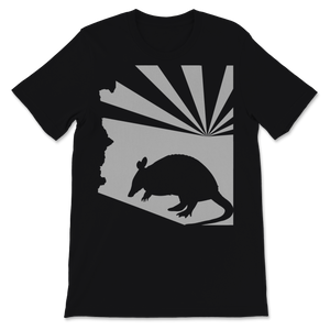 Arizona Map Armadillo Elk Vintage Sunset Nature Animal Unisex T-Shirt