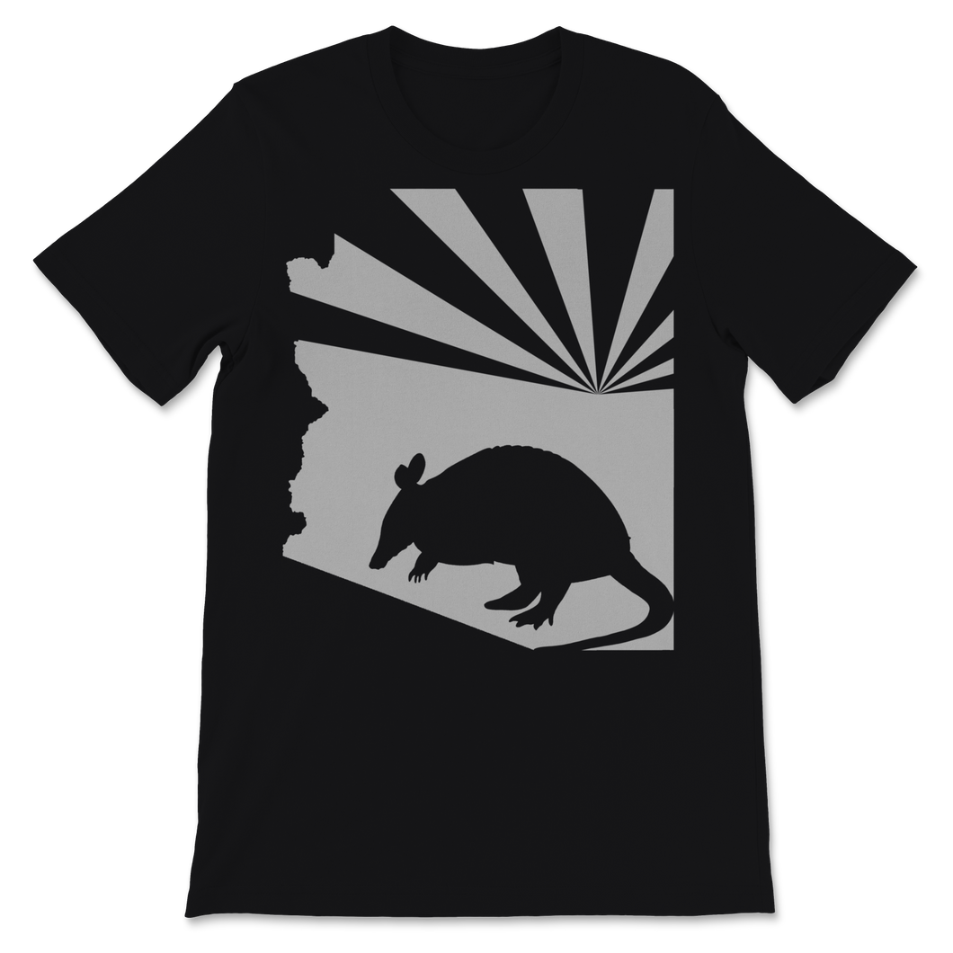 Arizona Map Armadillo Elk Vintage Sunset Nature Animal Unisex T-Shirt