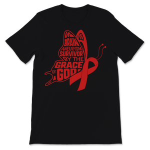 Brain Aneurysm Survivor By The Grace Of God Butterfly Unisex T-Shirt