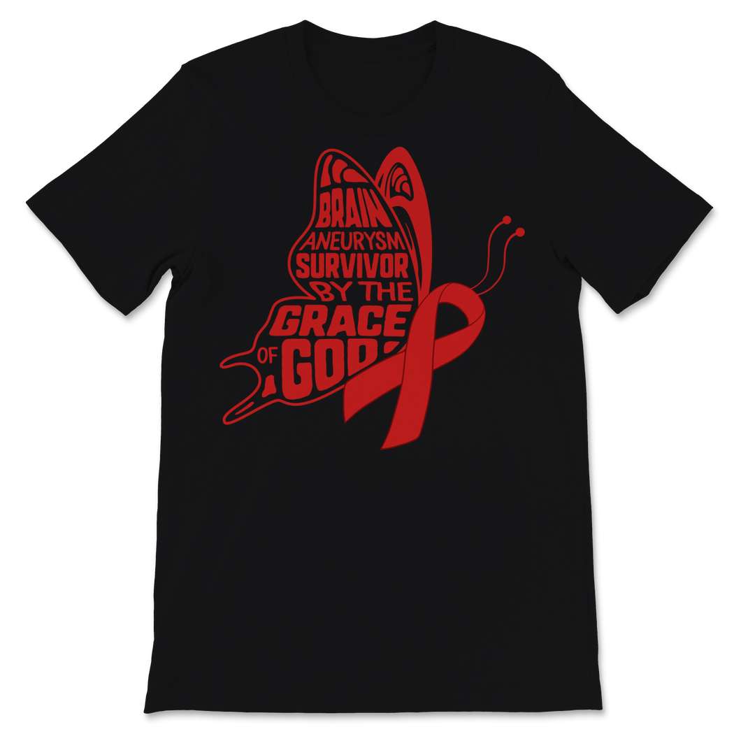 Brain Aneurysm Survivor By The Grace Of God Butterfly Unisex T-Shirt