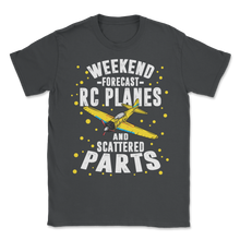 Load image into Gallery viewer, RC Plane Scattered Parts Weekend Pilot Crash Mechanic Unisex T-Shirt

