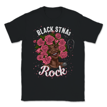 Load image into Gallery viewer, Black STNA Nurses Rock Black History Month Women Pink Unisex T-Shirt
