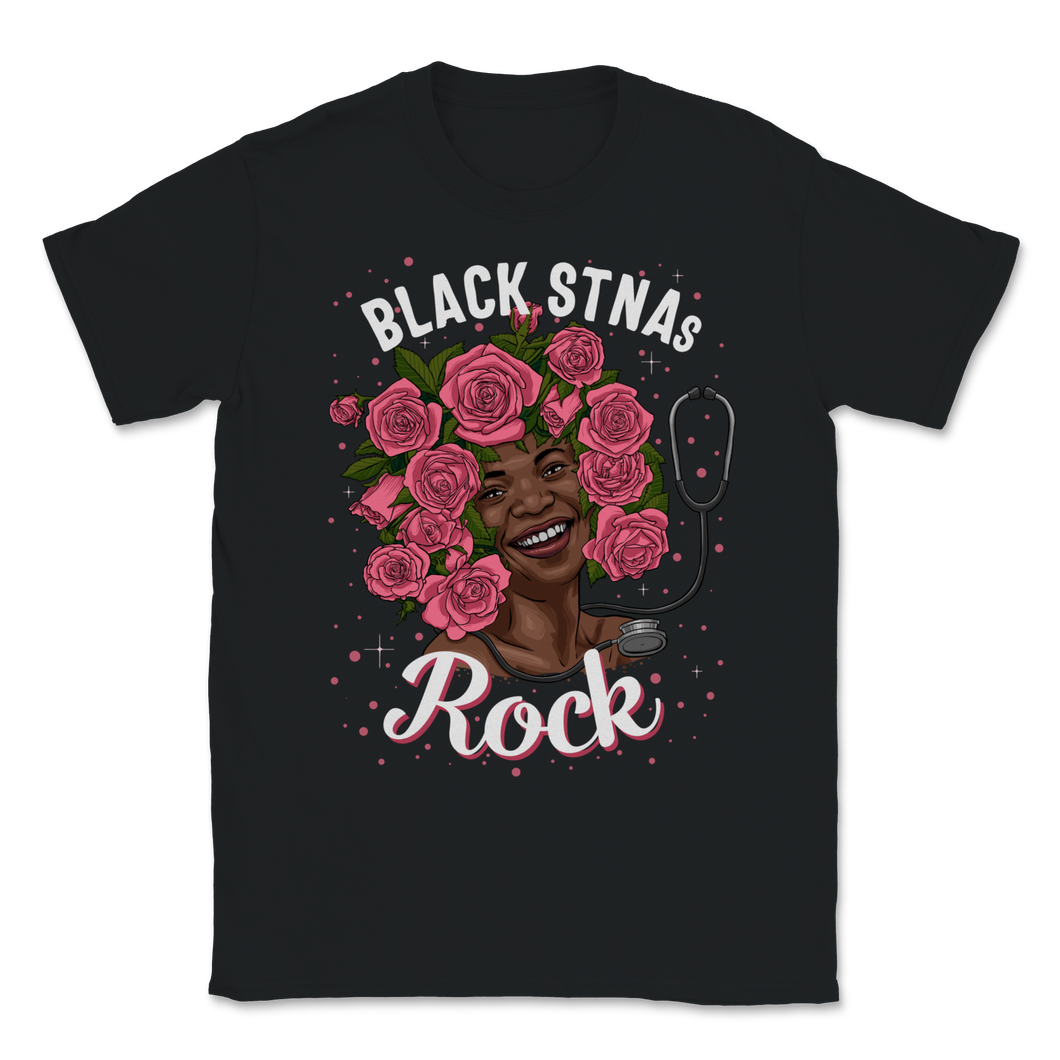 Black STNA Nurses Rock Black History Month Women Pink Unisex T-Shirt