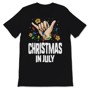 Christmas In July Hawaii Flower Beach Xmas Tree Hand Unisex T-Shirt