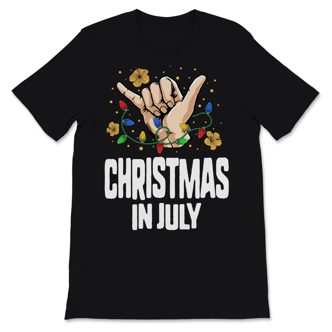 Christmas In July Hawaii Flower Beach Xmas Tree Hand Unisex T-Shirt