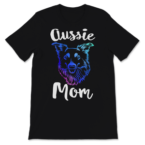 Aussie Mama Shirt Funny Australian Shepherd Herding Unisex T-Shirt