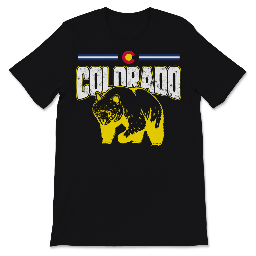 Colorado State Flag Bear Colorado Day Mountains Denver Unisex T-Shirt