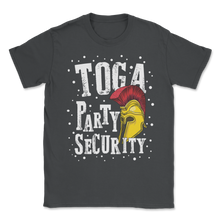 Load image into Gallery viewer, Toga Party Security College Roman Helmet Guard Costume Unisex T-Shirt
