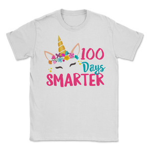 100th Day Of School Shirt For Girls Cute Unicorn 100 Unisex T-Shirt