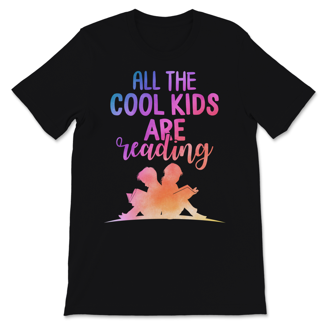 All the Cool Kids are Reading Shirt Watercolor Books Unisex T-Shirt