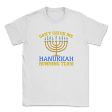 Load image into Gallery viewer, Hanukkah Running Shirt Can't Catch Me Hanukah Running Unisex T-Shirt
