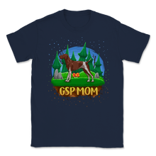 Load image into Gallery viewer, GSP Mom German Shorthair Pointer Mom Nature Silhouette Unisex T-Shirt

