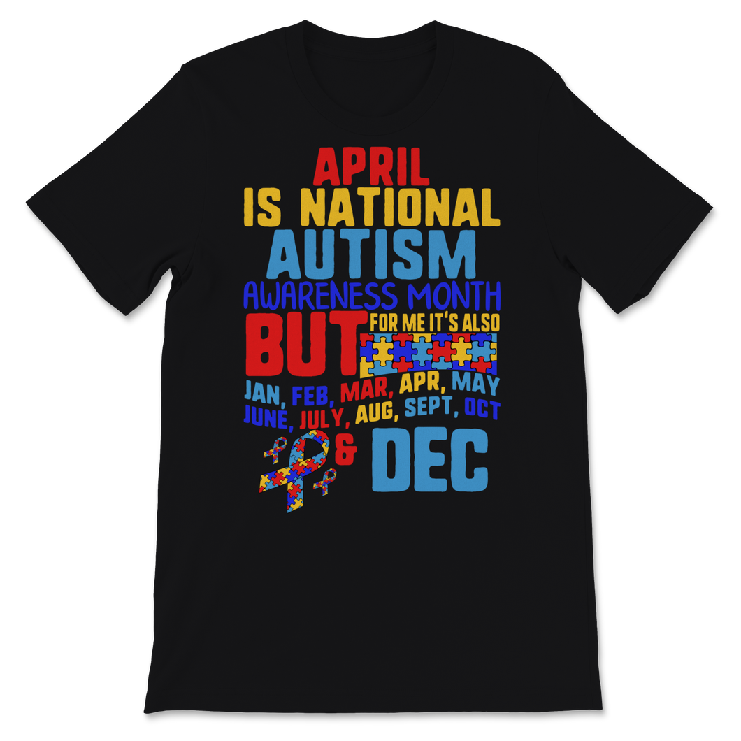 April is National Autism Awareness Month Ribbon Unisex T-Shirt