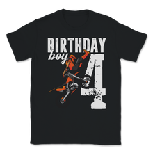 Load image into Gallery viewer, 4th Birthday Party Boy 4 Years Old Dirt Bike Party Unisex T-Shirt
