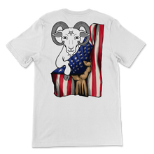 Load image into Gallery viewer, Masonic Goat Funny Freemason Demonic Goat Flag Unisex T-Shirt
