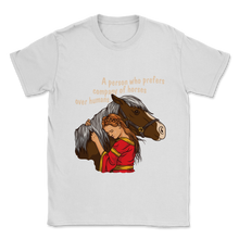 Load image into Gallery viewer, Equietrovert Horse Saying Equestrian Introvert Unisex T-Shirt
