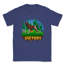 Load image into Gallery viewer, GSP Mom German Shorthair Pointer Mom Nature Silhouette Unisex T-Shirt
