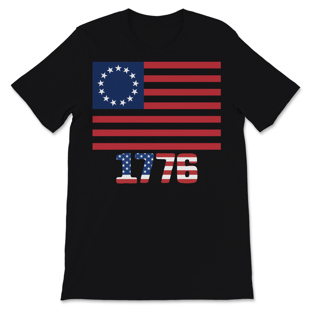 1776 Betsy Ross 4th Of July Retro Patriotic USA Unisex T-Shirt