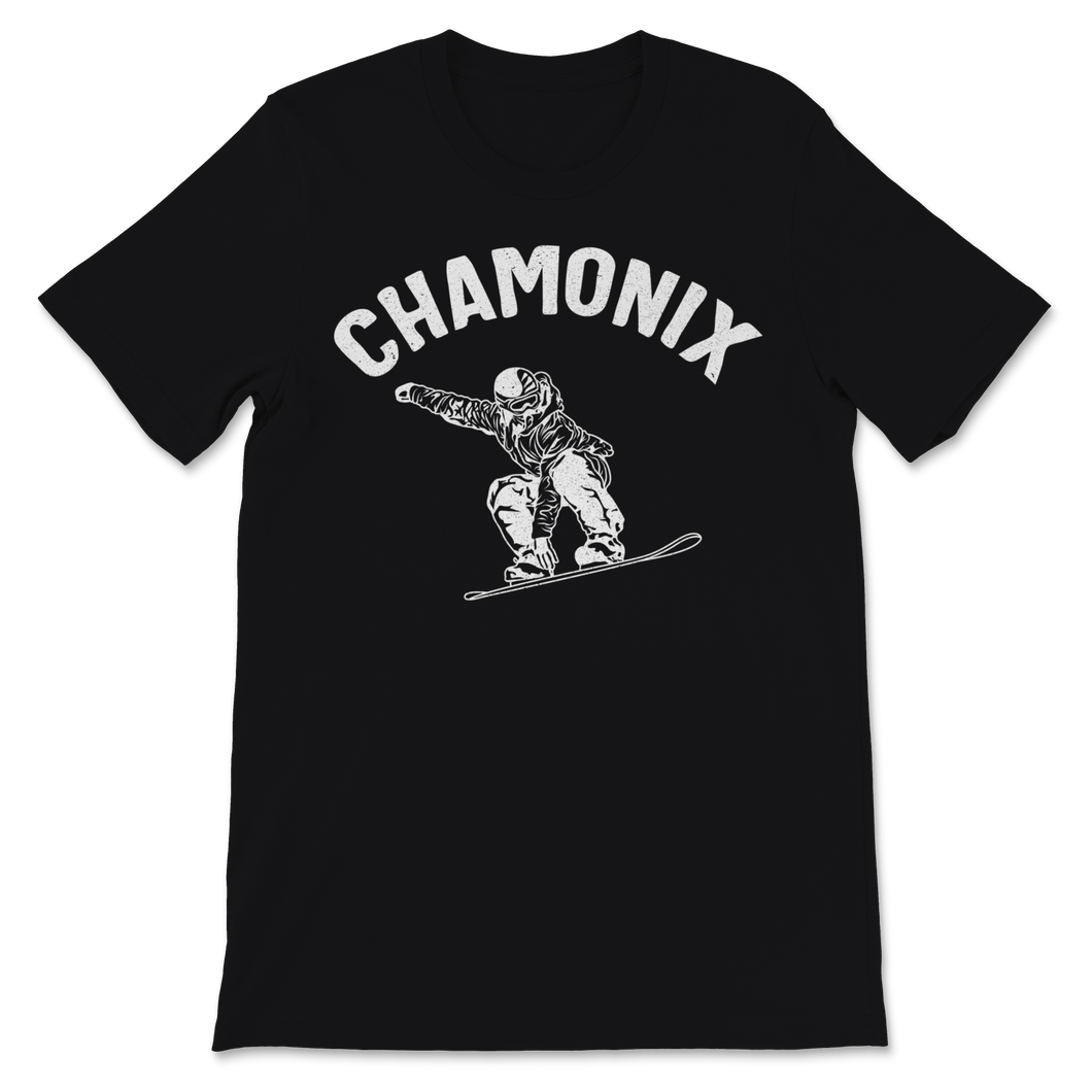 Chamonix Snowboarding France Ski Winter Snowboard Men Unisex T-Shirt