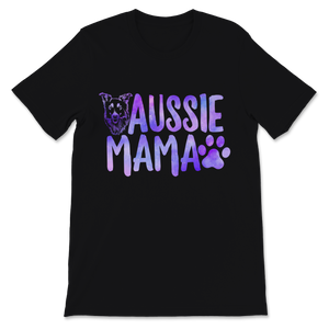 Aussie Mama Shirt Funny Australian Shepherd Herding Unisex T-Shirt