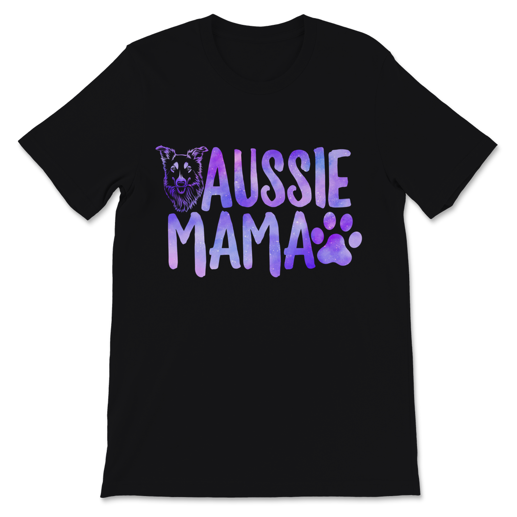 Aussie Mama Shirt Funny Australian Shepherd Herding Unisex T-Shirt