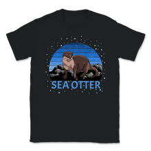 Load image into Gallery viewer, Sea Otter Vintage Retro Sunset 70s Silhouette Animal Unisex T-Shirt

