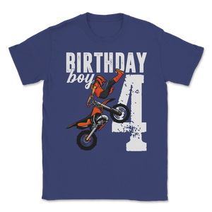 4th Birthday Party Boy 4 Years Old Dirt Bike Party Unisex T-Shirt