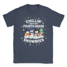 Load image into Gallery viewer, Chillin&#39; With Fourth Grade Snowmies Christmas Proud Unisex T-Shirt
