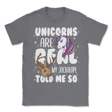 Load image into Gallery viewer, Unicorns Real Jackalope Told Me So Believe Unisex T-Shirt
