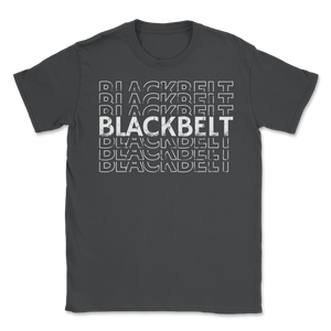 Black Belt Taekwondo Karate Martial Arts Distressed Unisex T-Shirt