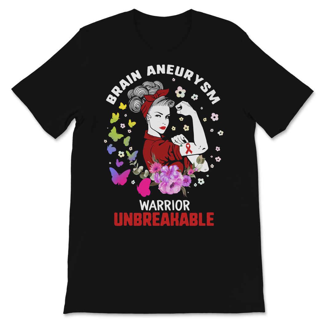 Brain Aneurysm Awareness Warrior Unbreakable Strong Unisex T-Shirt