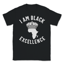 Load image into Gallery viewer, Black Excellence African Queen Crown Slavery History Unisex T-Shirt
