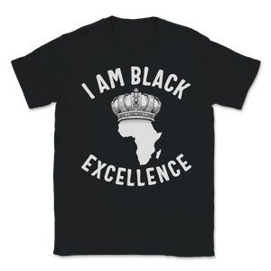 Black Excellence African Queen Crown Slavery History Unisex T-Shirt