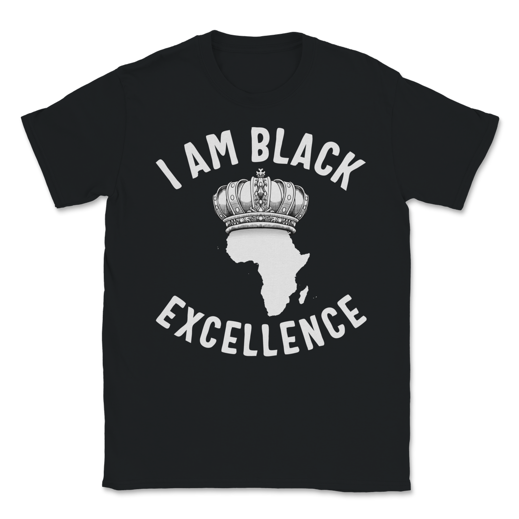 Black Excellence African Queen Crown Slavery History Unisex T-Shirt
