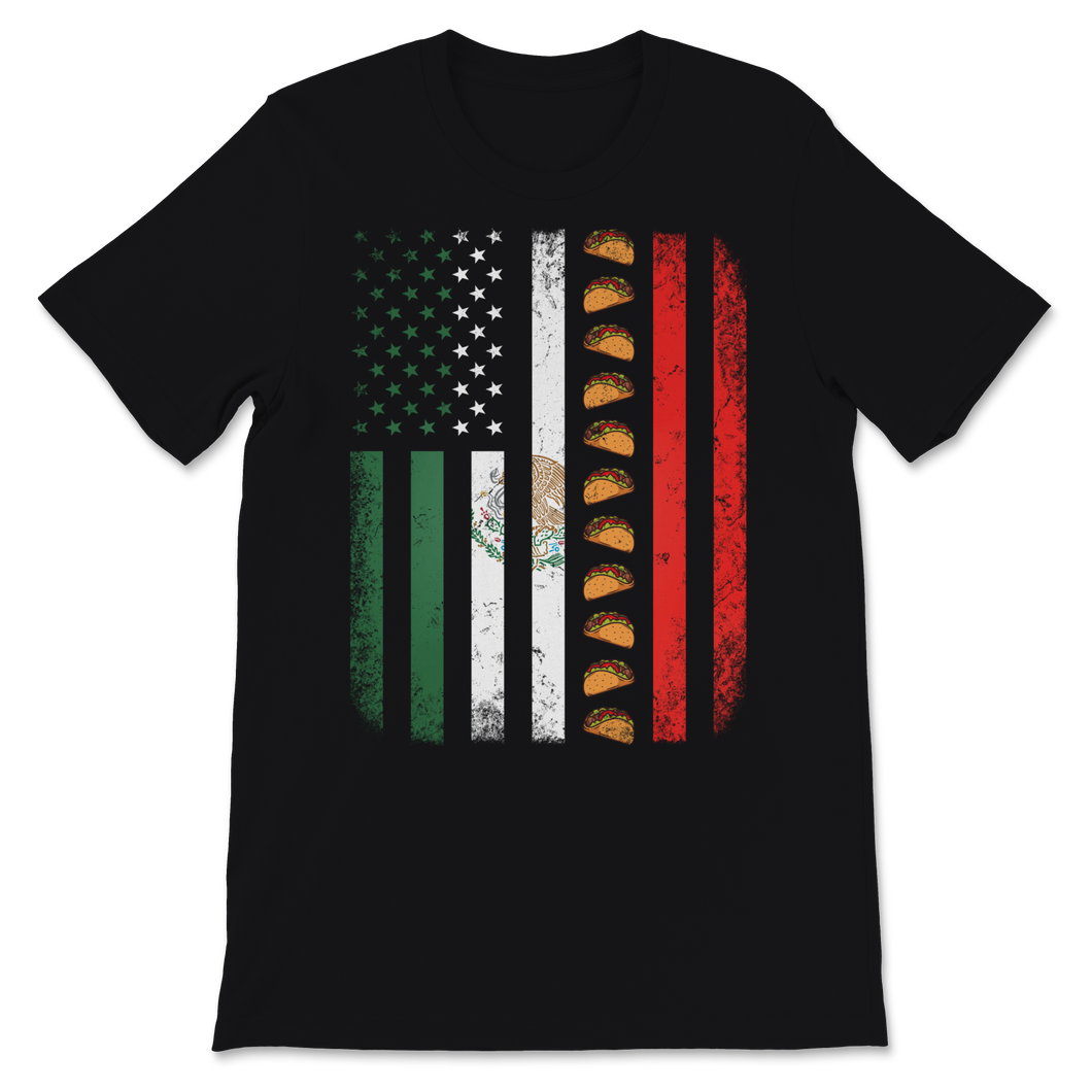 Cinco De Mayo USA American Mexican Flag Taco Lover Unisex T-Shirt